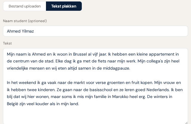 Tekst plakken in Lecto